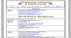 Desktop Screenshot of goosefareantiques.com